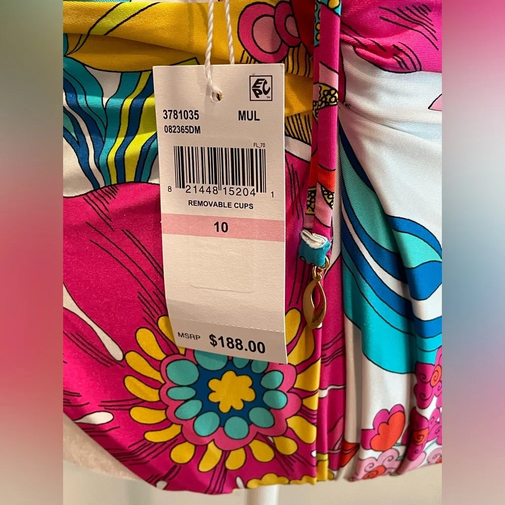 NWT Trina Turk Fontaine Twist Back Convertible One Piece Swimsuit - Picture 10 of 16